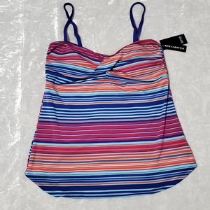 A.N.A  Blue Striped Tankini Top